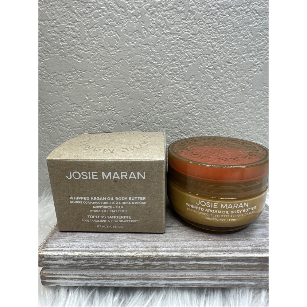 $27 🌙 Josie Maran Topless Tangerine Whipped Argan Oil Body Butter 6 Oz
